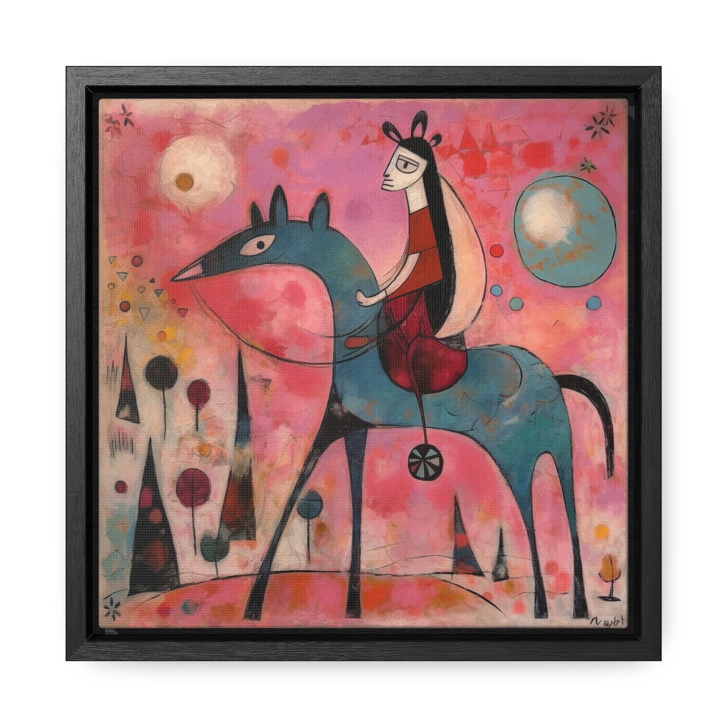 The Dreams of the Child 45, Gallery Canvas Wraps, Square Frame