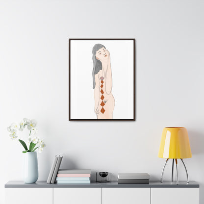 Brunette woman, Original Eduard Pavel, Gallery Canvas Wraps, Vertical Frame