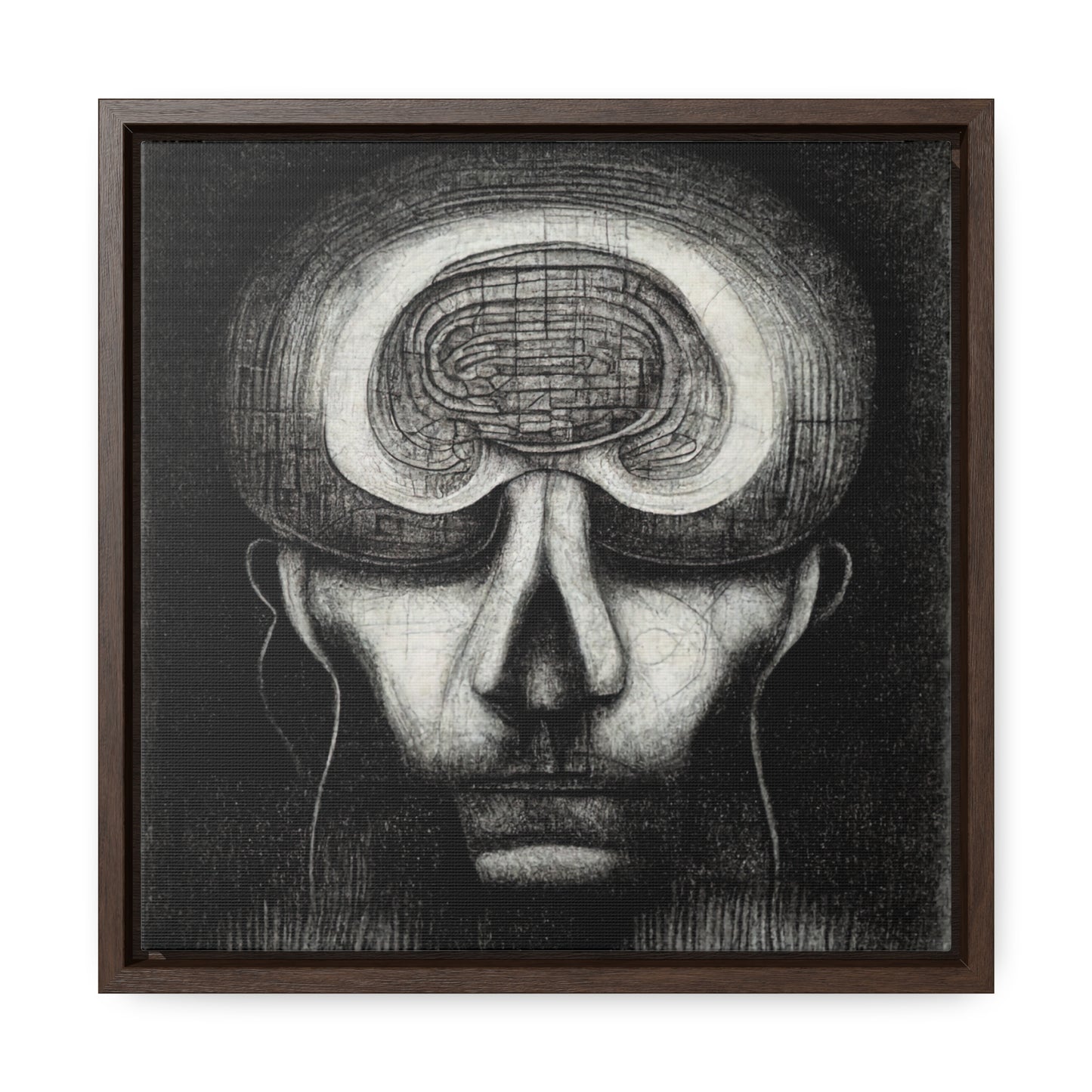 Brain 57, Valentinii, Gallery Canvas Wraps, Square Frame