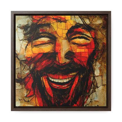 Jesus smiling, Valentinii, Gallery Canvas Wraps, Square Frame