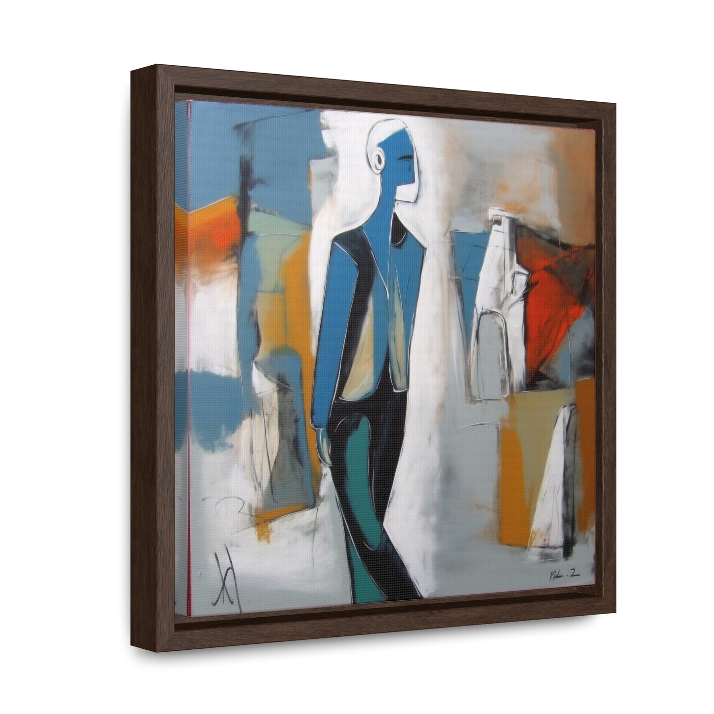 Sad Man 28, Valentinii, Gallery Canvas Wraps, Square Frame