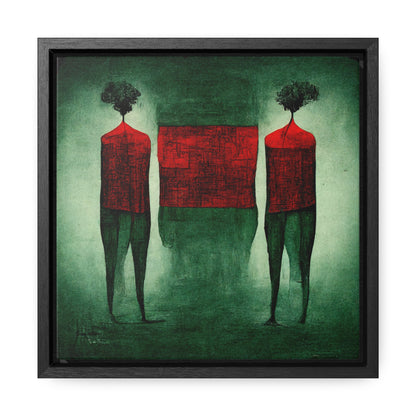 Loneliness Green Red 30, Valentinii, Gallery Canvas Wraps, Square Frame