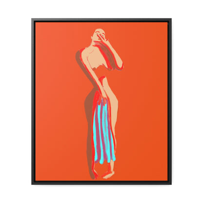 The Orange Towel, Original Eduard Pavel, Gallery Canvas Wraps, Vertical Frame