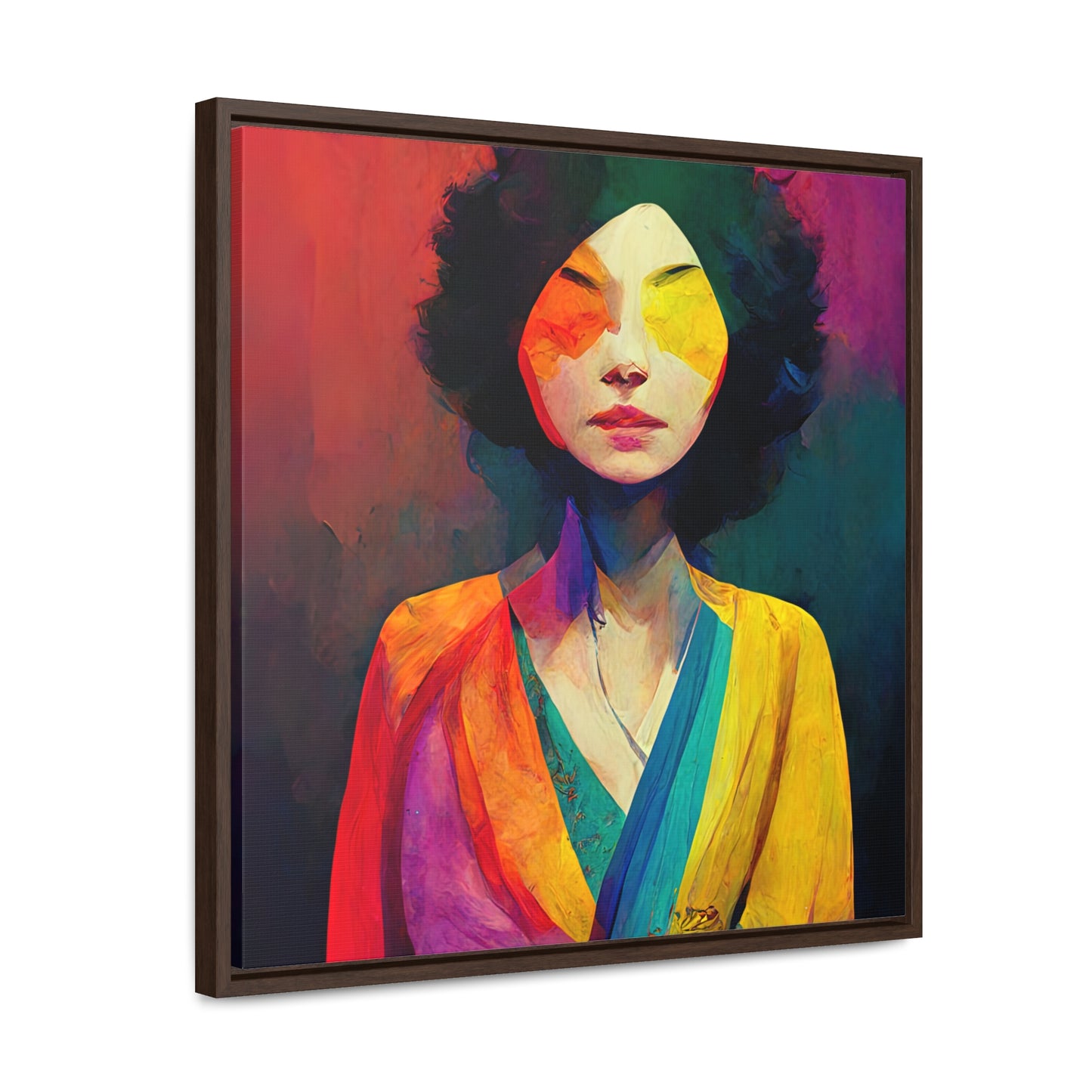 Lady's faces 13, Valentinii, Gallery Canvas Wraps, Square Frame