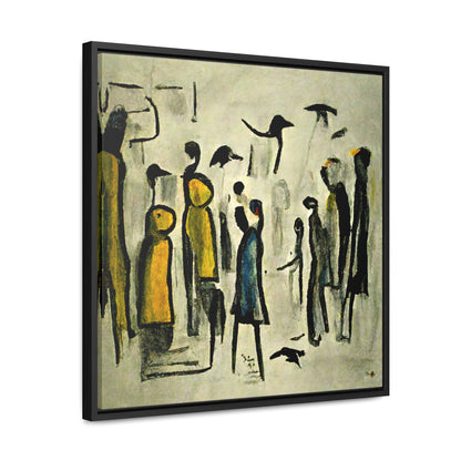 People and Birds 2, Valentinii, Gallery Canvas Wraps, Square Frame