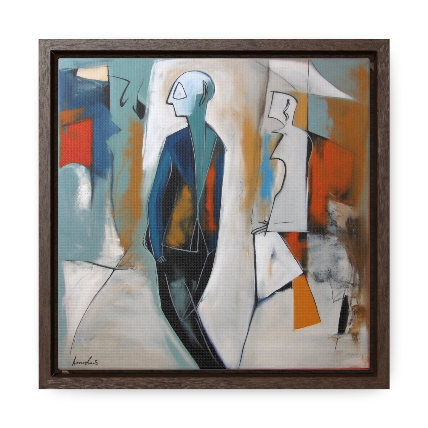 Sad Man 21, Valentinii, Gallery Canvas Wraps, Square Frame