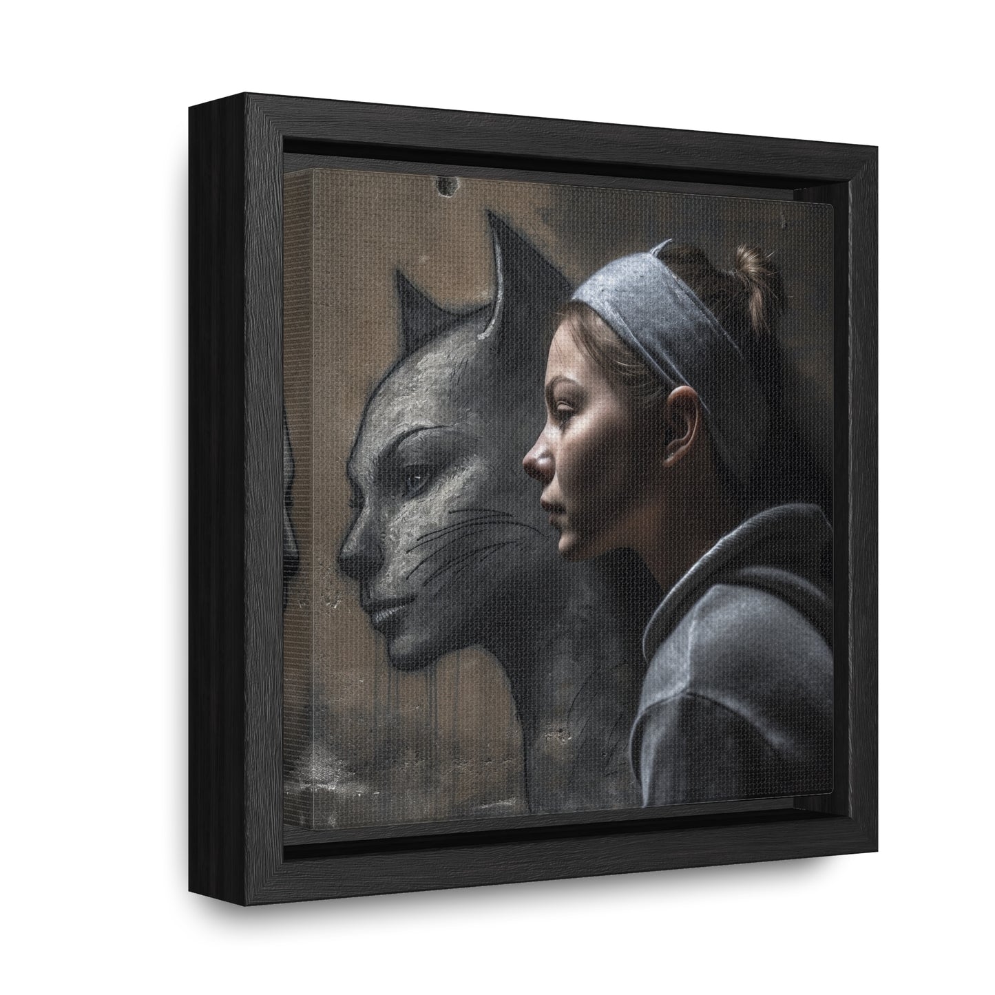 Cat Woman 28, Gallery Canvas Wraps, Square Frame