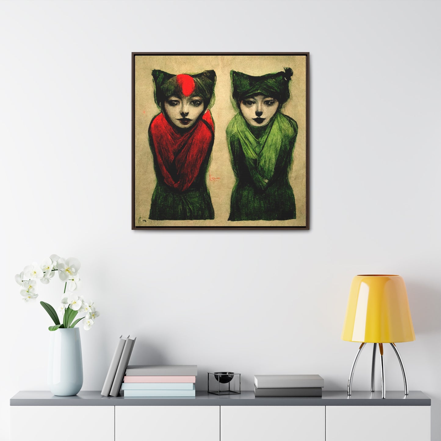 Cat Woman 6, Valentinii, Gallery Canvas Wraps, Square Frame