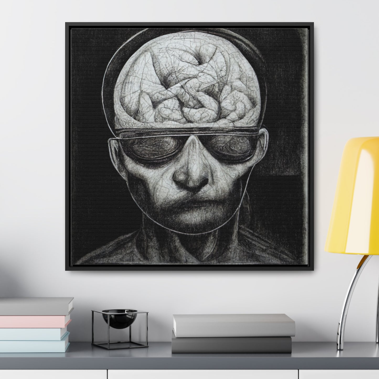 Brain 32, Valentinii, Gallery Canvas Wraps, Square Frame