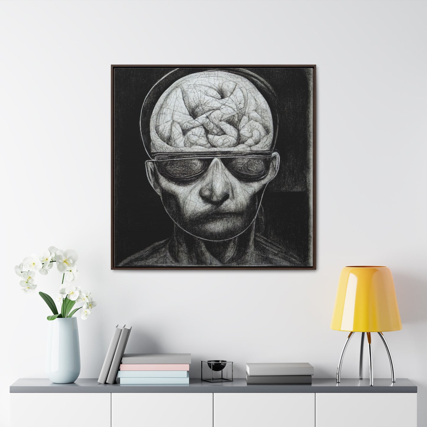 Brain 32, Valentinii, Gallery Canvas Wraps, Square Frame