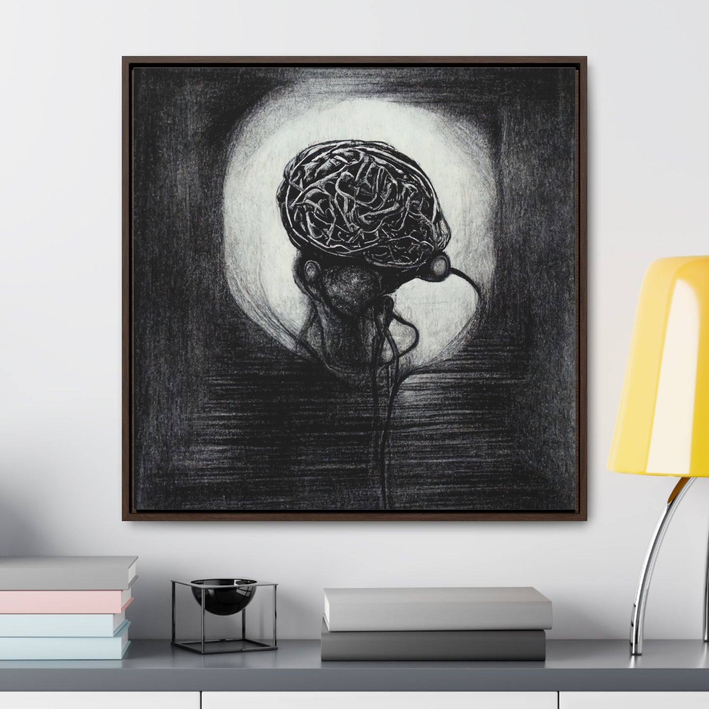 Brain 18, Valentinii, Gallery Canvas Wraps, Square Frame