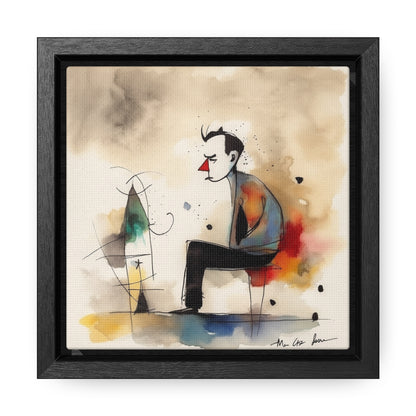 Sad Man 3, Valentinii, Gallery Canvas Wraps, Square Frame