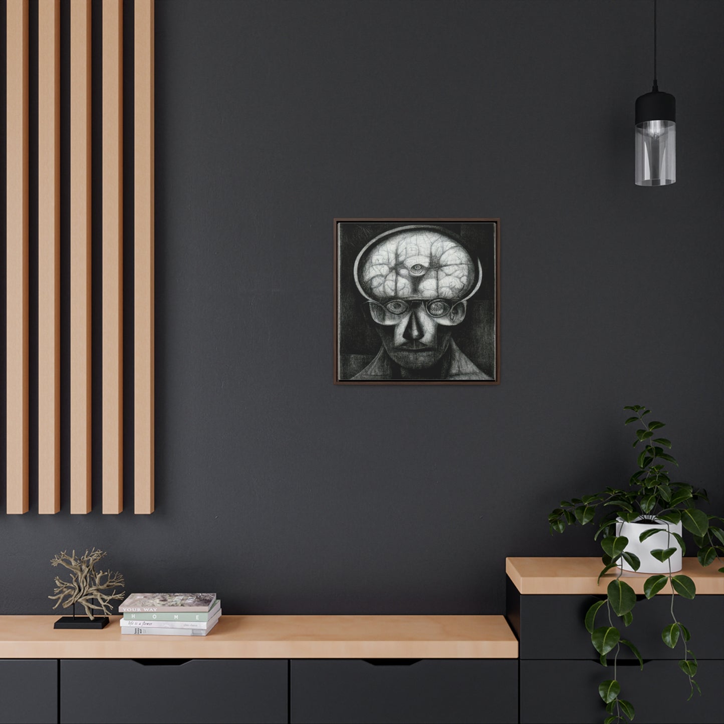 Brain 52, Valentinii, Gallery Canvas Wraps, Square Frame