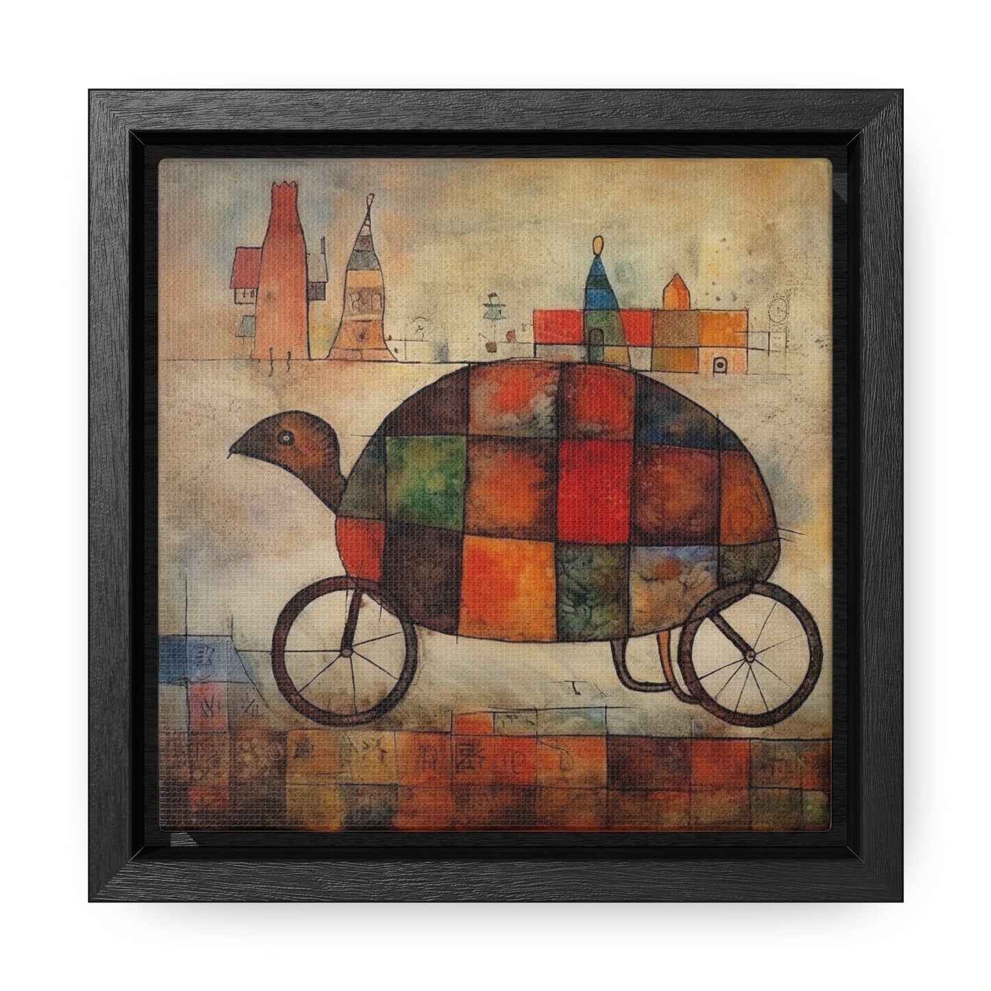 Turtle 6, Gallery Canvas Wraps, Square Frame