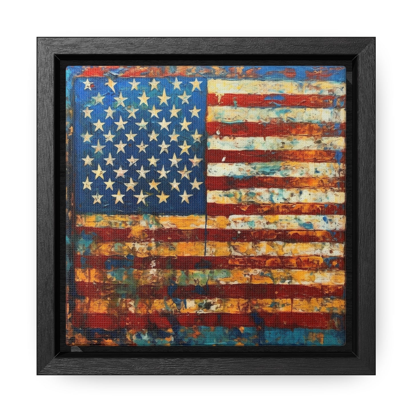 USA 15, Gallery Canvas Wraps, Square Frame
