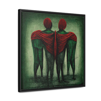 Loneliness Green Red 2, Valentinii, Gallery Canvas Wraps, Square Frame