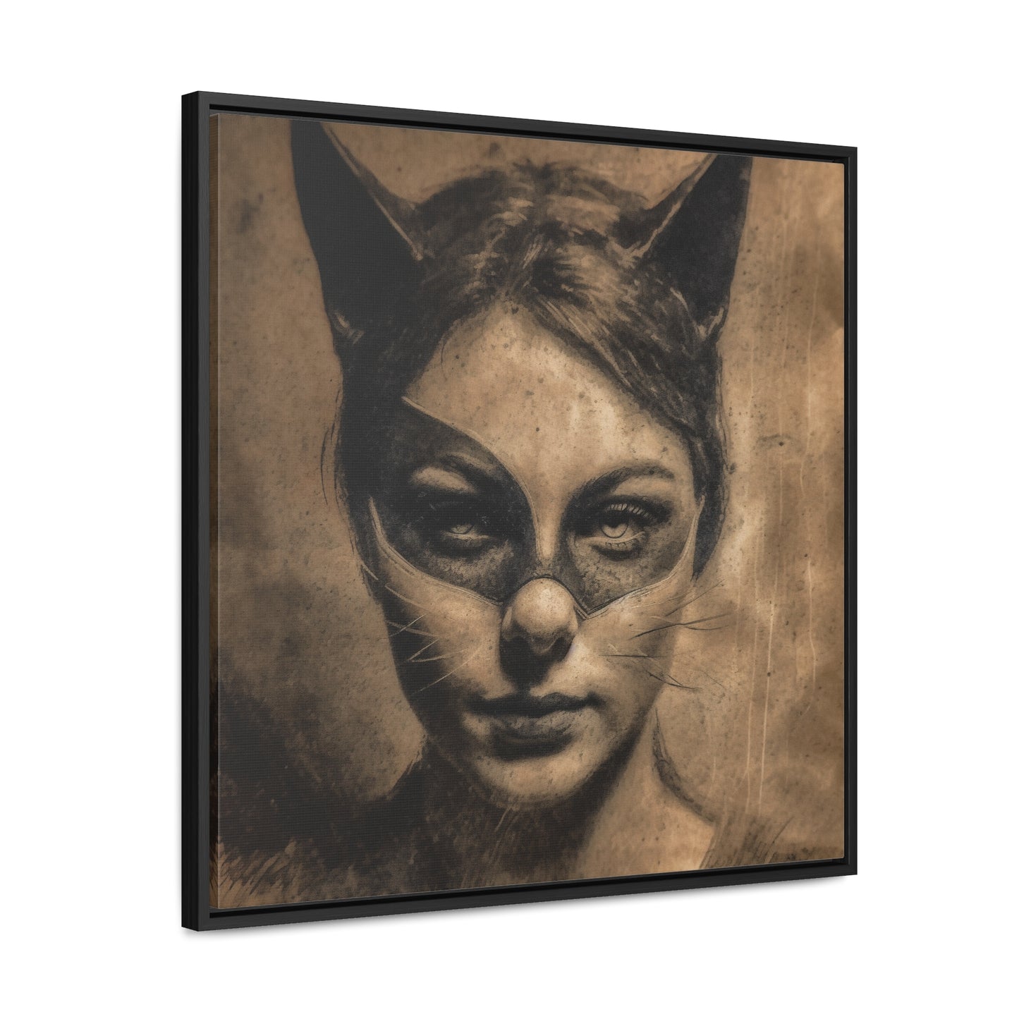 Cat Woman 12, Gallery Canvas Wraps, Square Frame