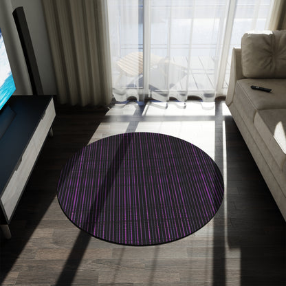 Blue Line,  Round Rug