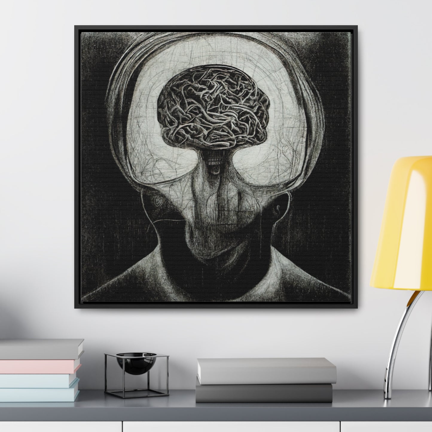 Brain 47, Valentinii, Gallery Canvas Wraps, Square Frame