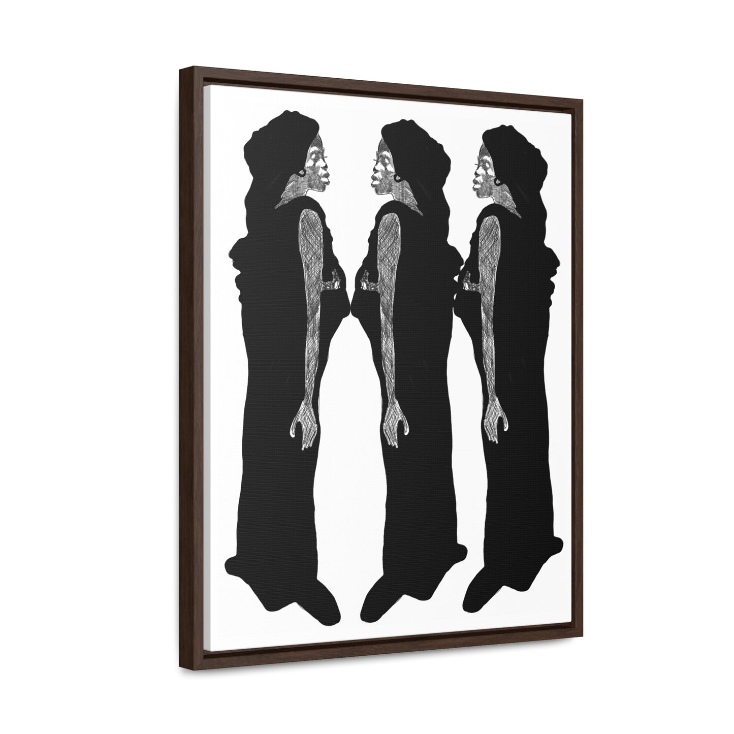 Three Women, Original Eduard Pavel, Gallery Canvas Wraps, Vertical Frame