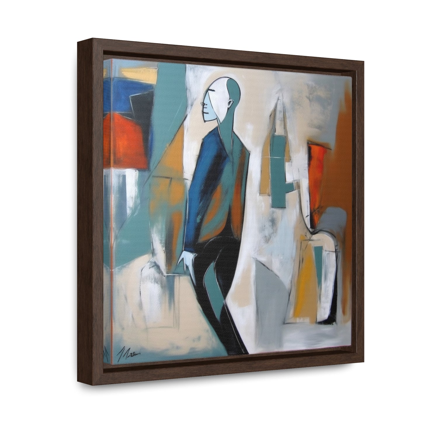 Sad Man 29, Valentinii, Gallery Canvas Wraps, Square Frame