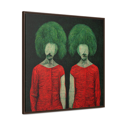 Loneliness Green Red 27, Valentinii, Gallery Canvas Wraps, Square Frame