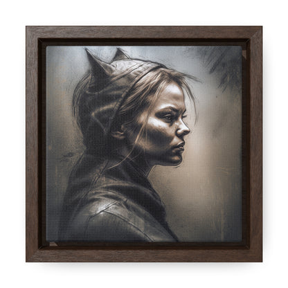 Cat Woman 8, Gallery Canvas Wraps, Square Frame