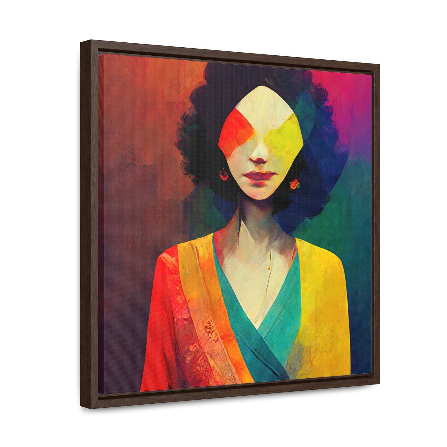 Lady's faces 4, Valentinii, Gallery Canvas Wraps, Square Frame