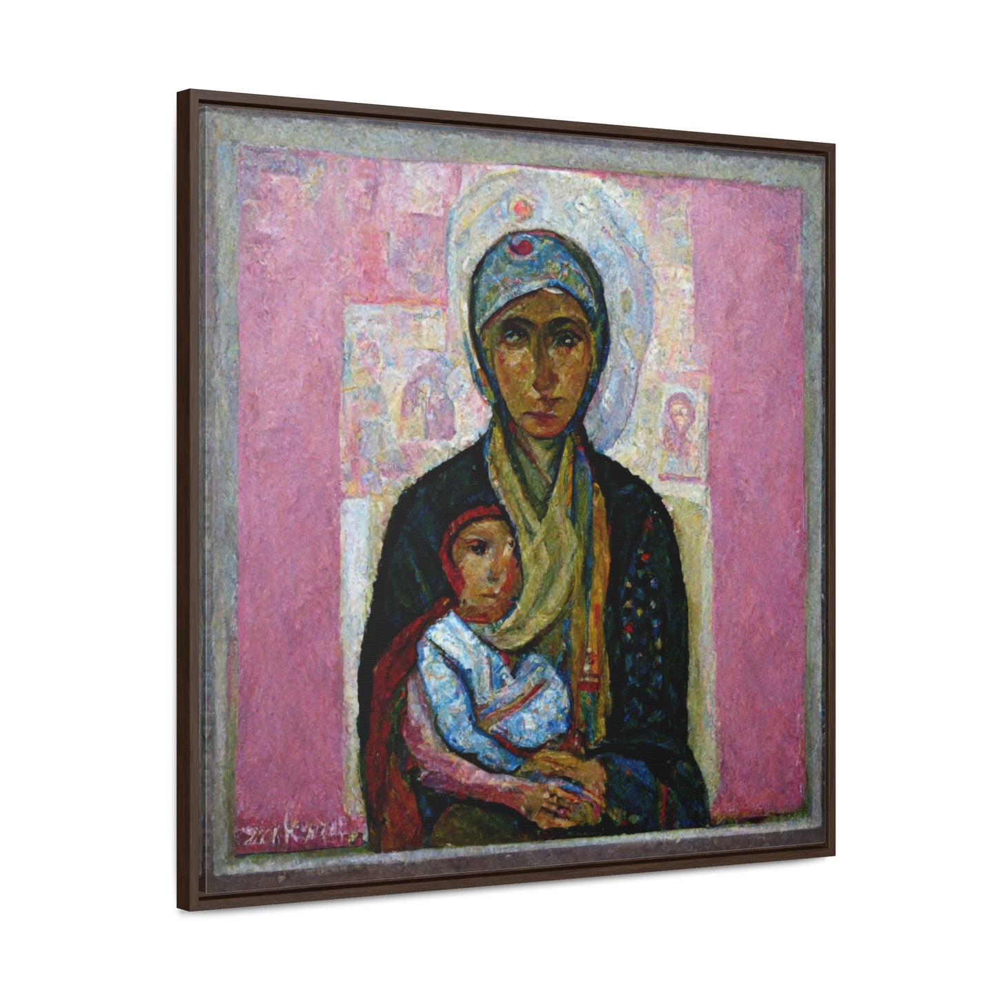 Mary and the Child 25, Valentinii, Gallery Canvas Wraps, Square Frame