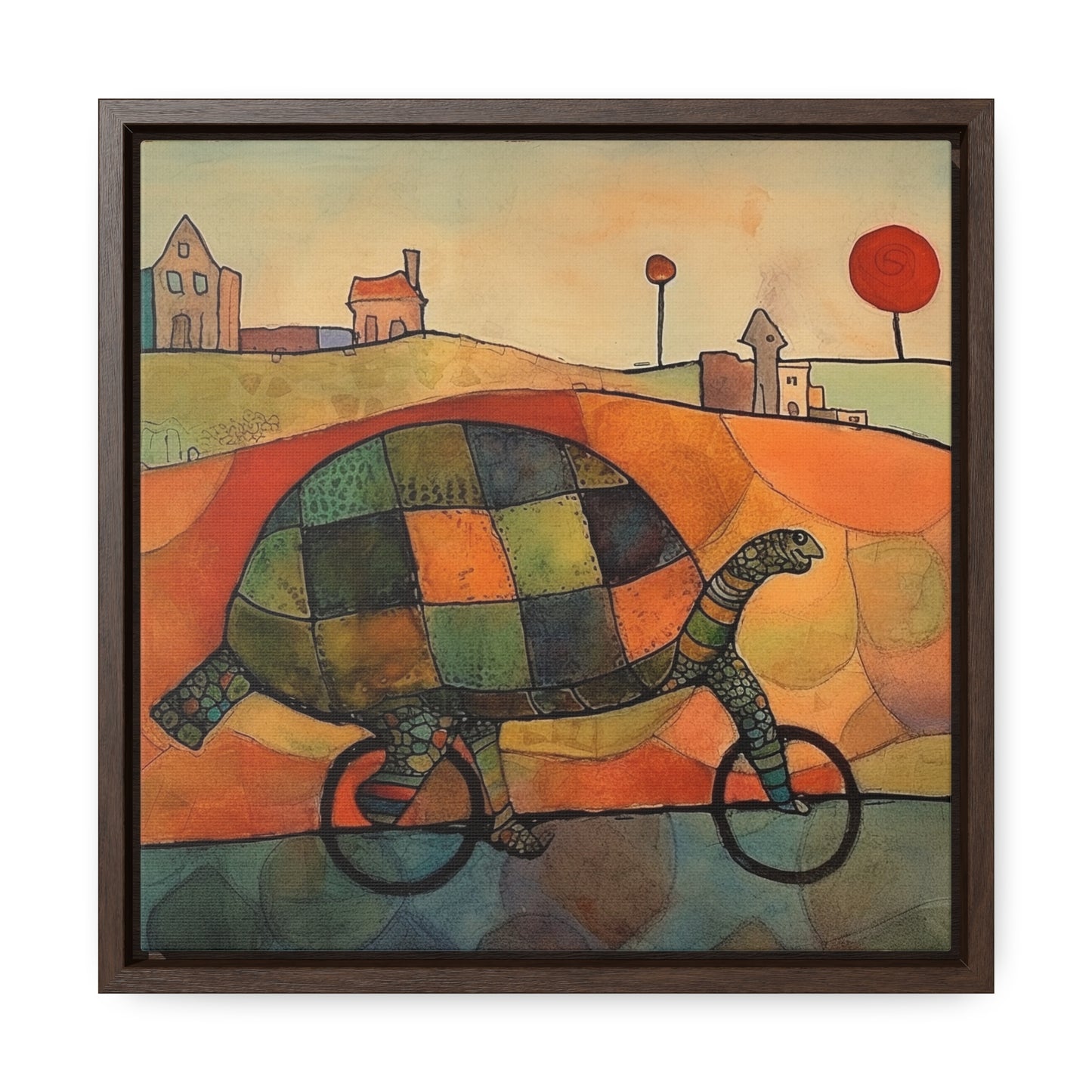 Turtle 5, Gallery Canvas Wraps, Square Frame