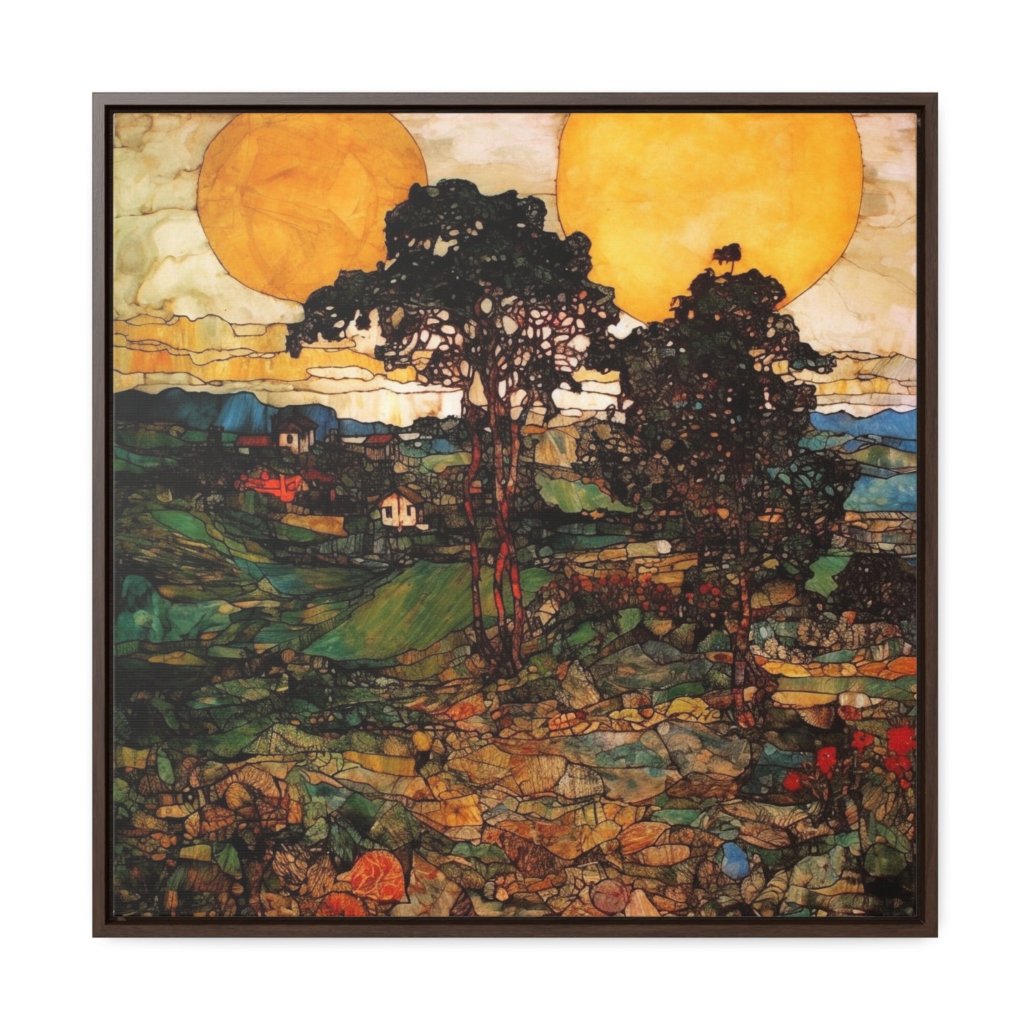 Land of the Sun 38, Gallery Canvas Wraps, Square Frame