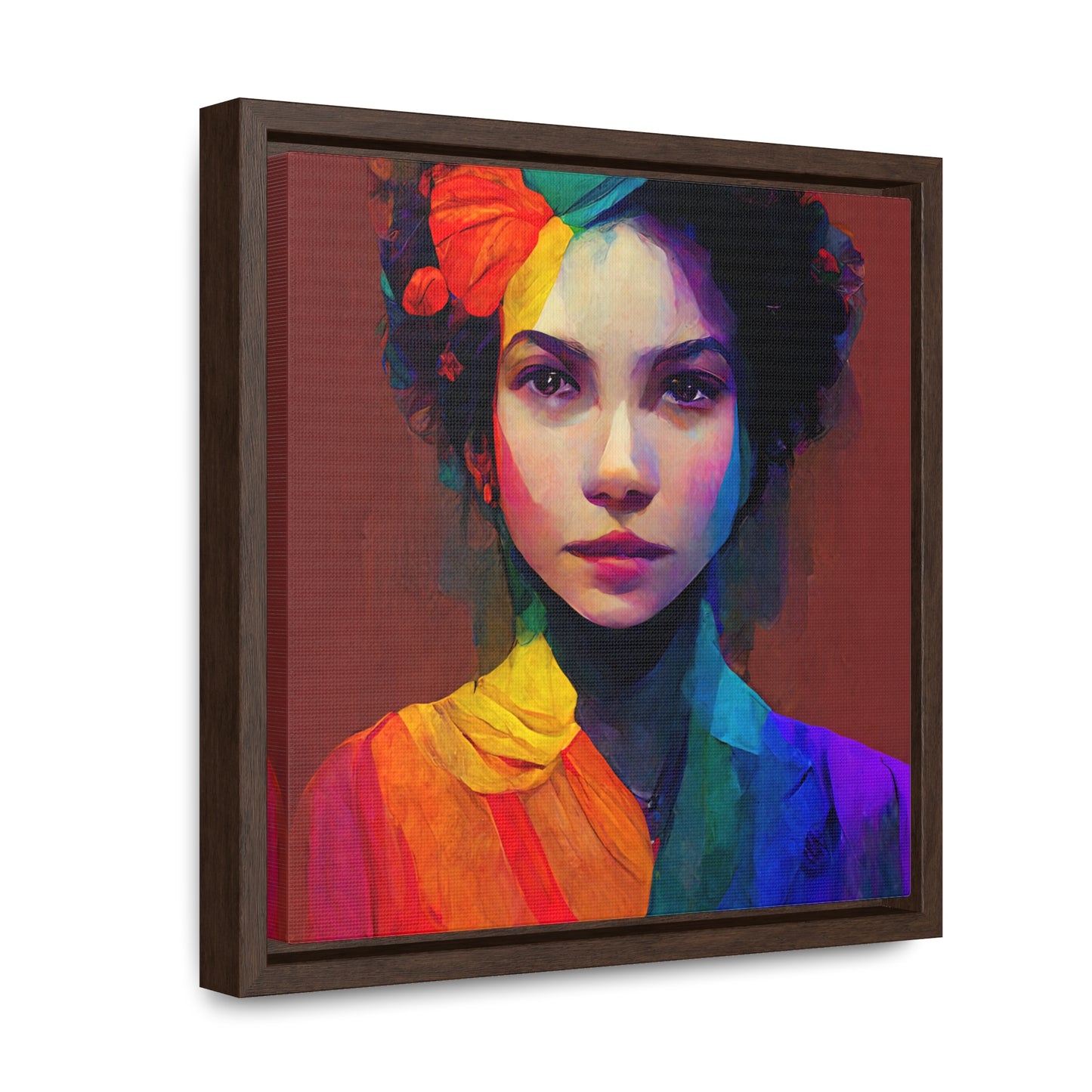 Lady's faces 15, Valentinii, Gallery Canvas Wraps, Square Frame