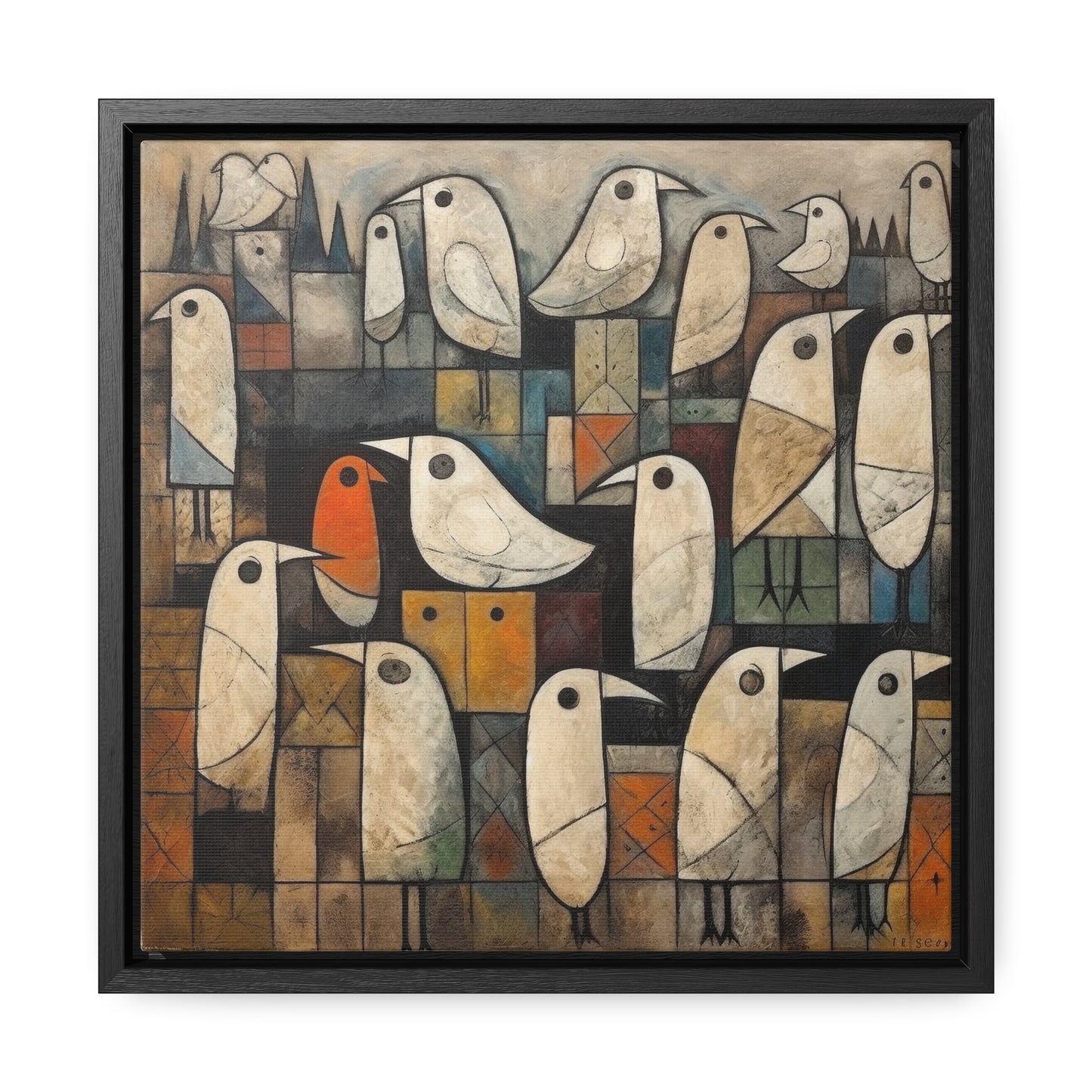 Bird 12, Gallery Canvas Wraps, Square Frame