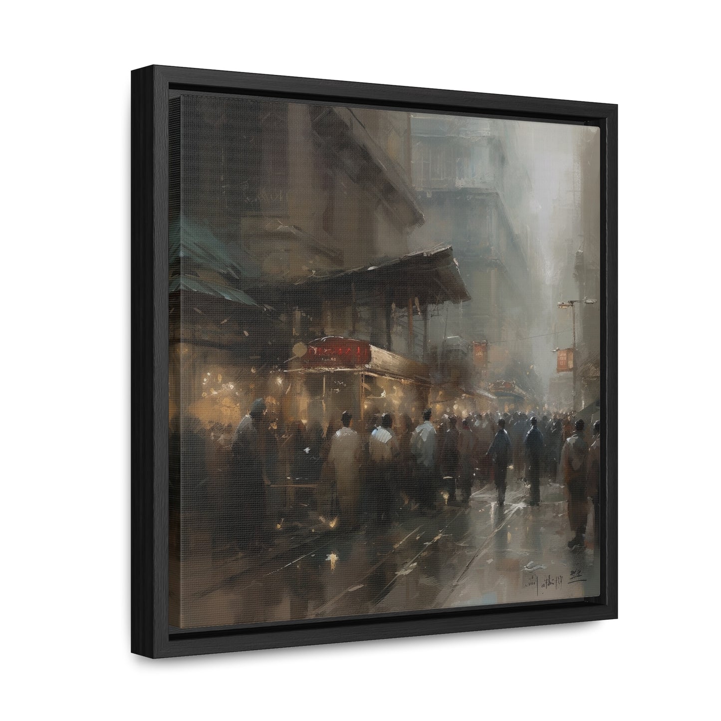 Social 5, Gallery Canvas Wraps, Square Frame