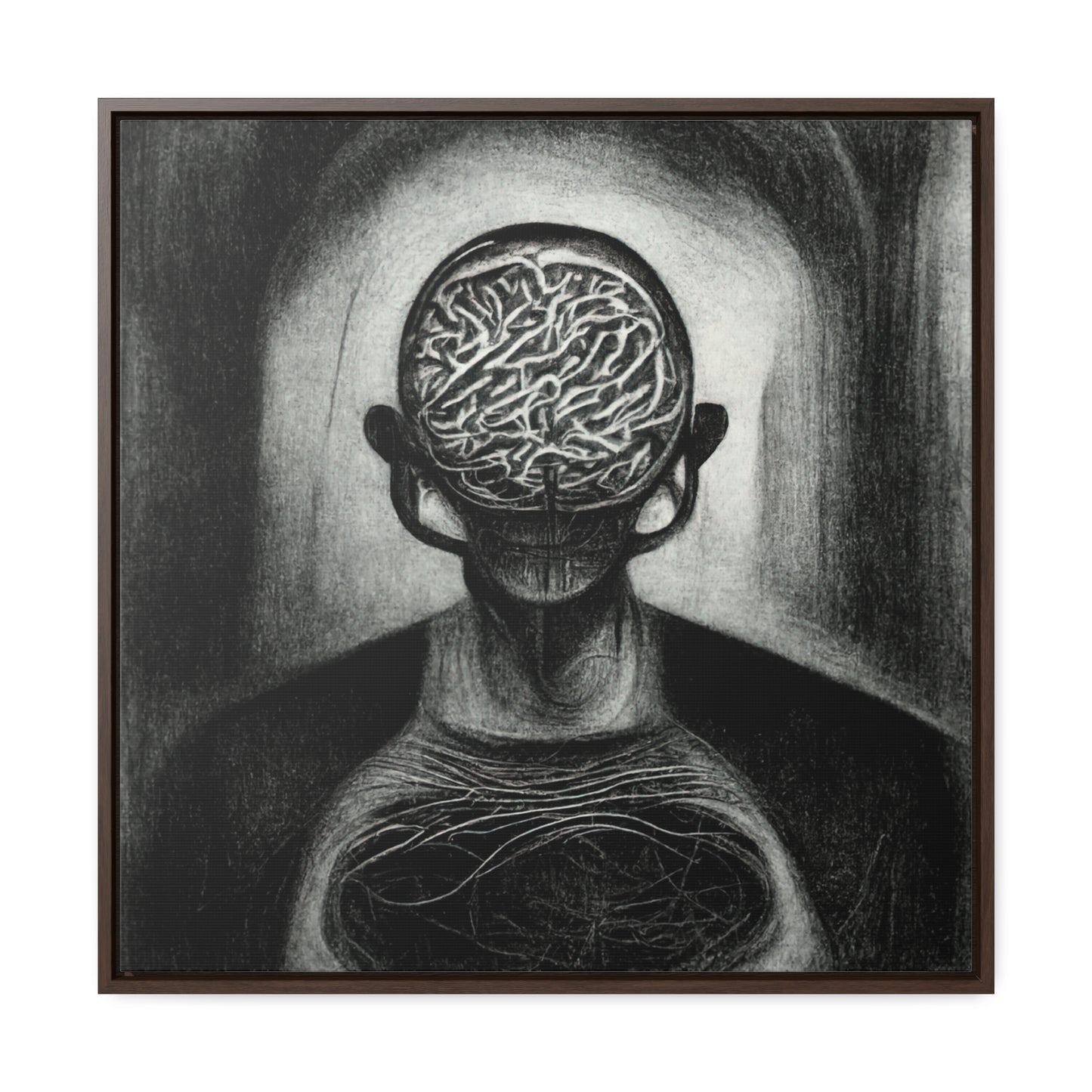 Brain 2, Valentinii, Gallery Canvas Wraps, Square Frame