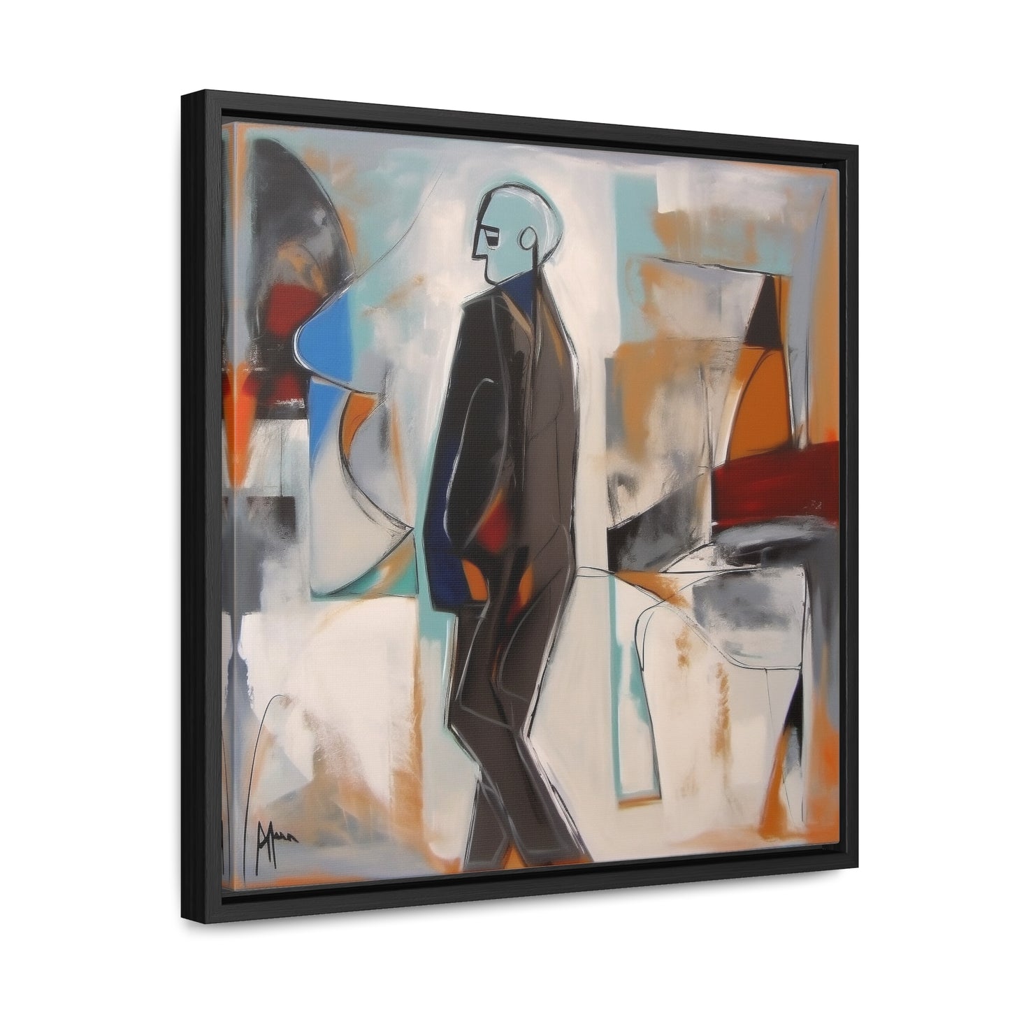 Sad Man 15, Valentinii, Gallery Canvas Wraps, Square Frame