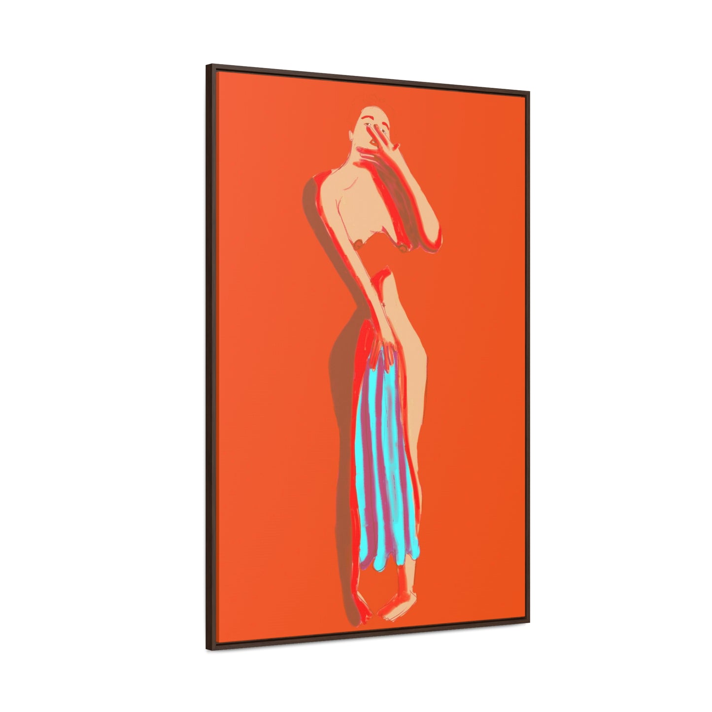 The Orange Towel, Original Eduard Pavel, Gallery Canvas Wraps, Vertical Frame