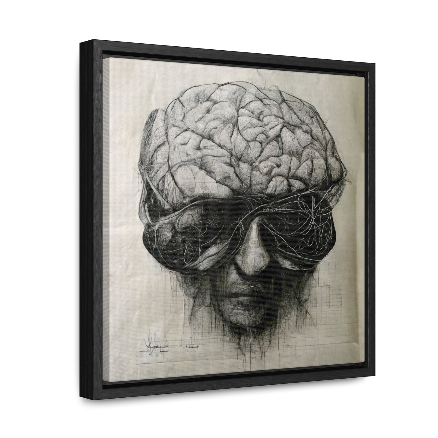 Brain 44, Valentinii, Gallery Canvas Wraps, Square Frame