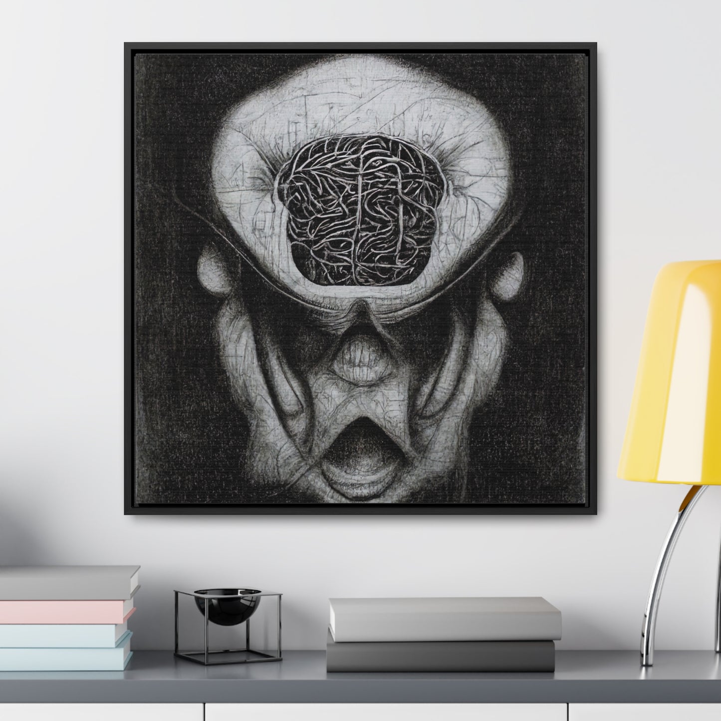 Brain 10, Valentinii, Gallery Canvas Wraps, Square Frame