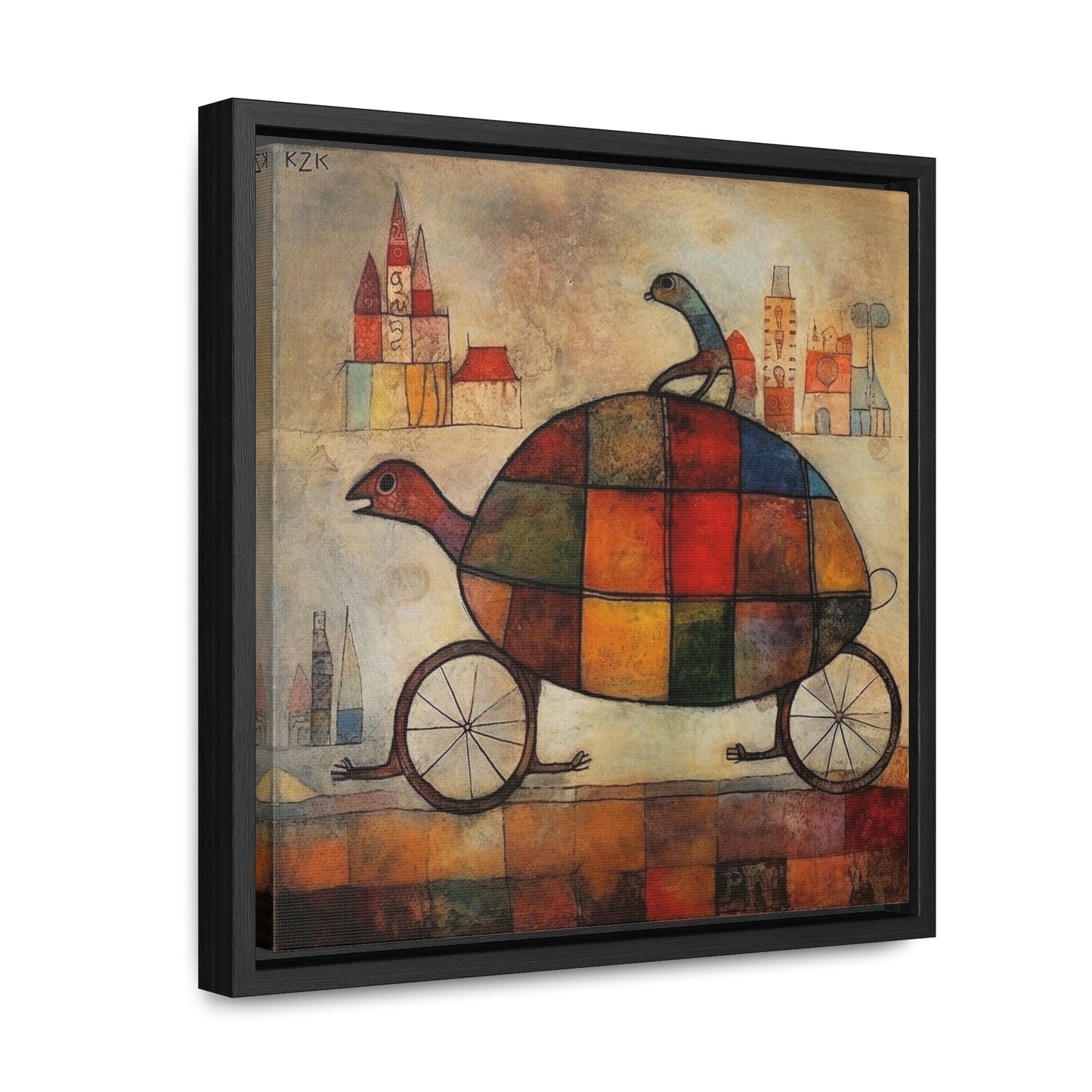 Turtle 2, Gallery Canvas Wraps, Square Frame