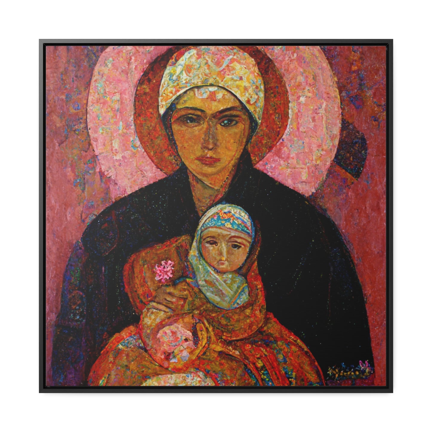 Mary and the Child 7, Valentinii, Gallery Canvas Wraps, Square Frame