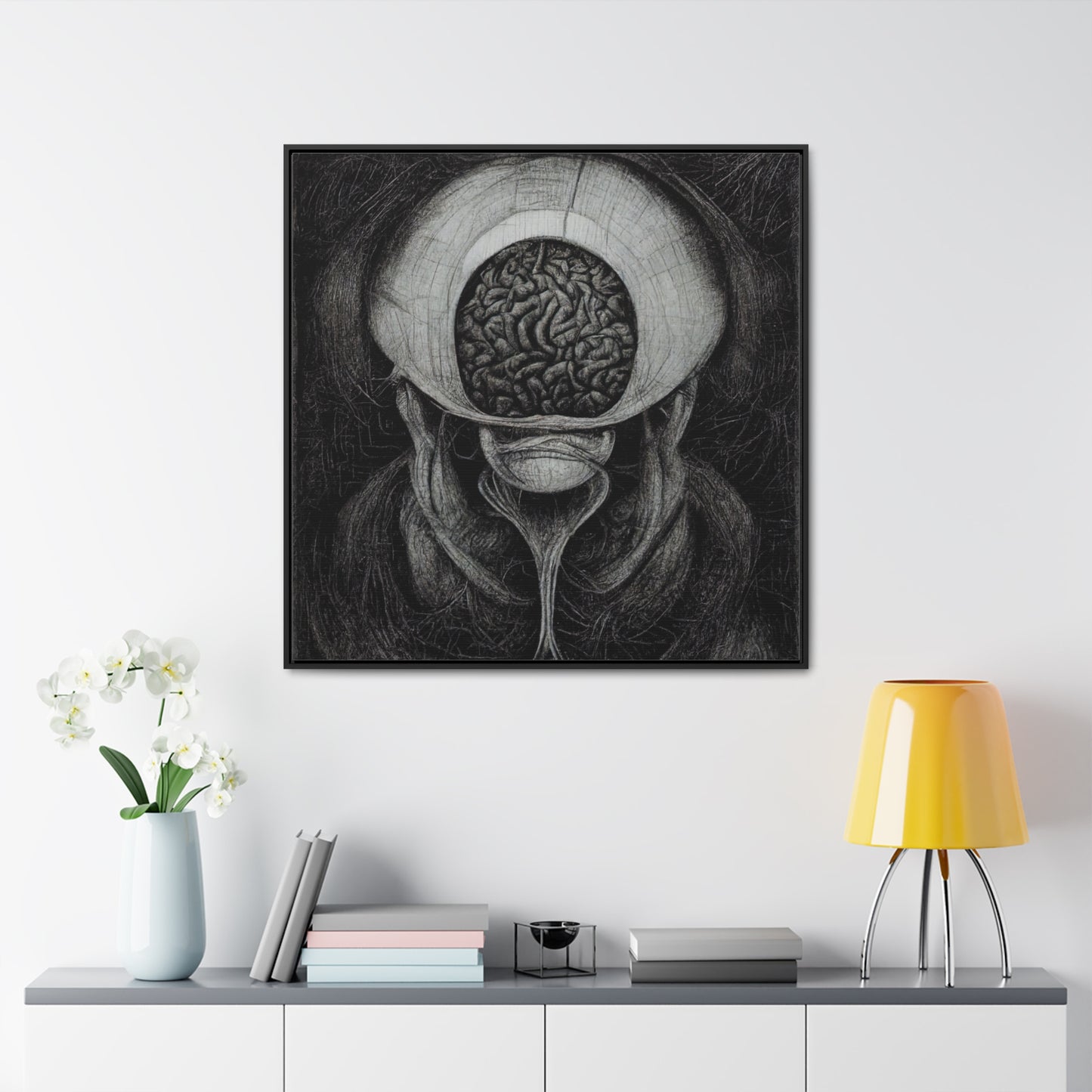 Brain 9, Valentinii, Gallery Canvas Wraps, Square Frame