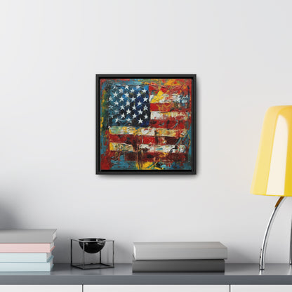 USA 14, Gallery Canvas Wraps, Square Frame