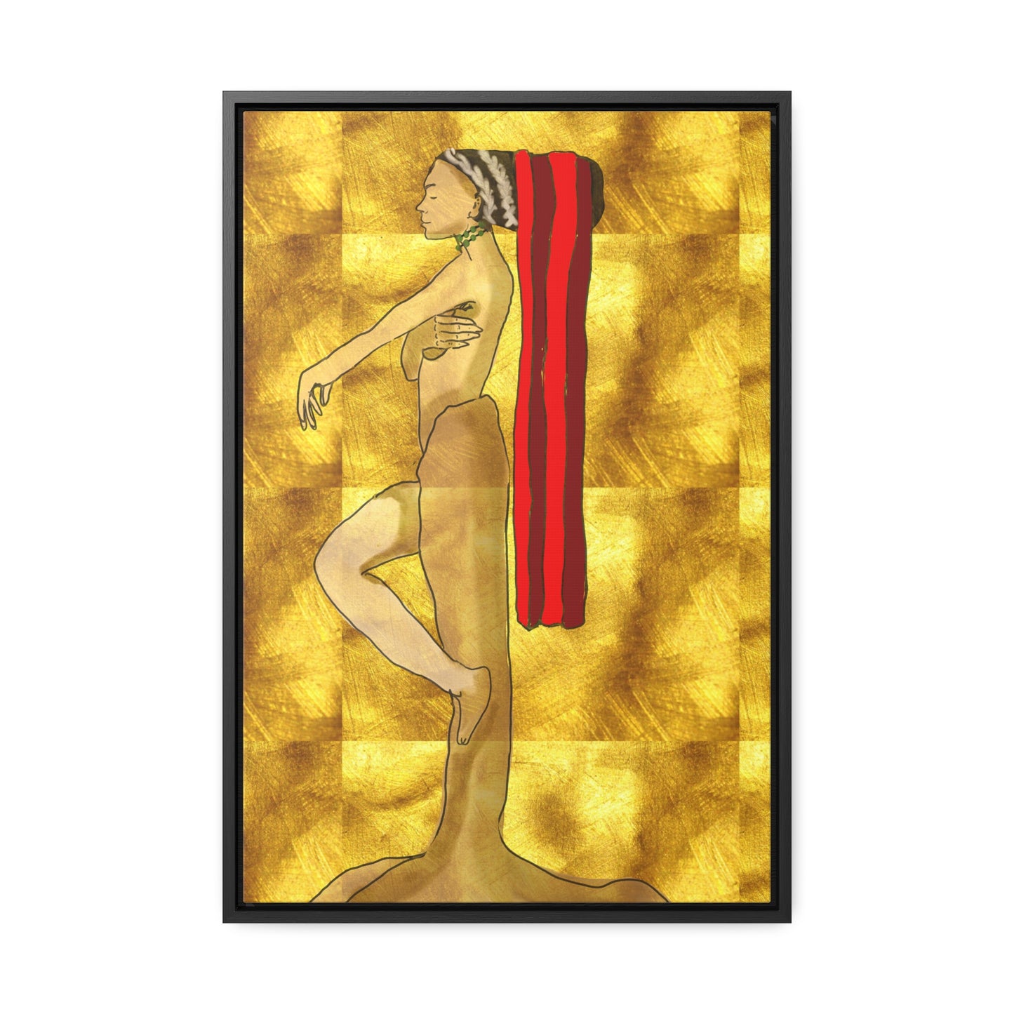 Woman in Gold, Original Eduard Pavel, Gallery Canvas Wraps, Vertical Frame