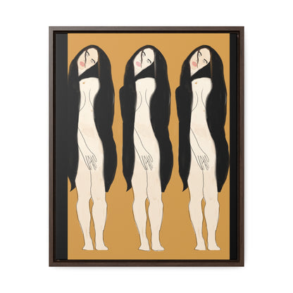 Woman in Black Veil, Original Eduard Pavel, Gallery Canvas Wraps, Vertical Frame