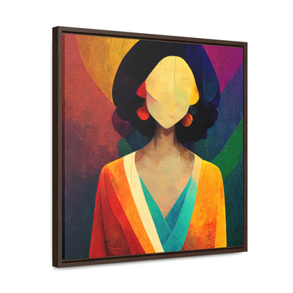 Lady's faces, Valentinii, Gallery Canvas Wraps, Square Frame