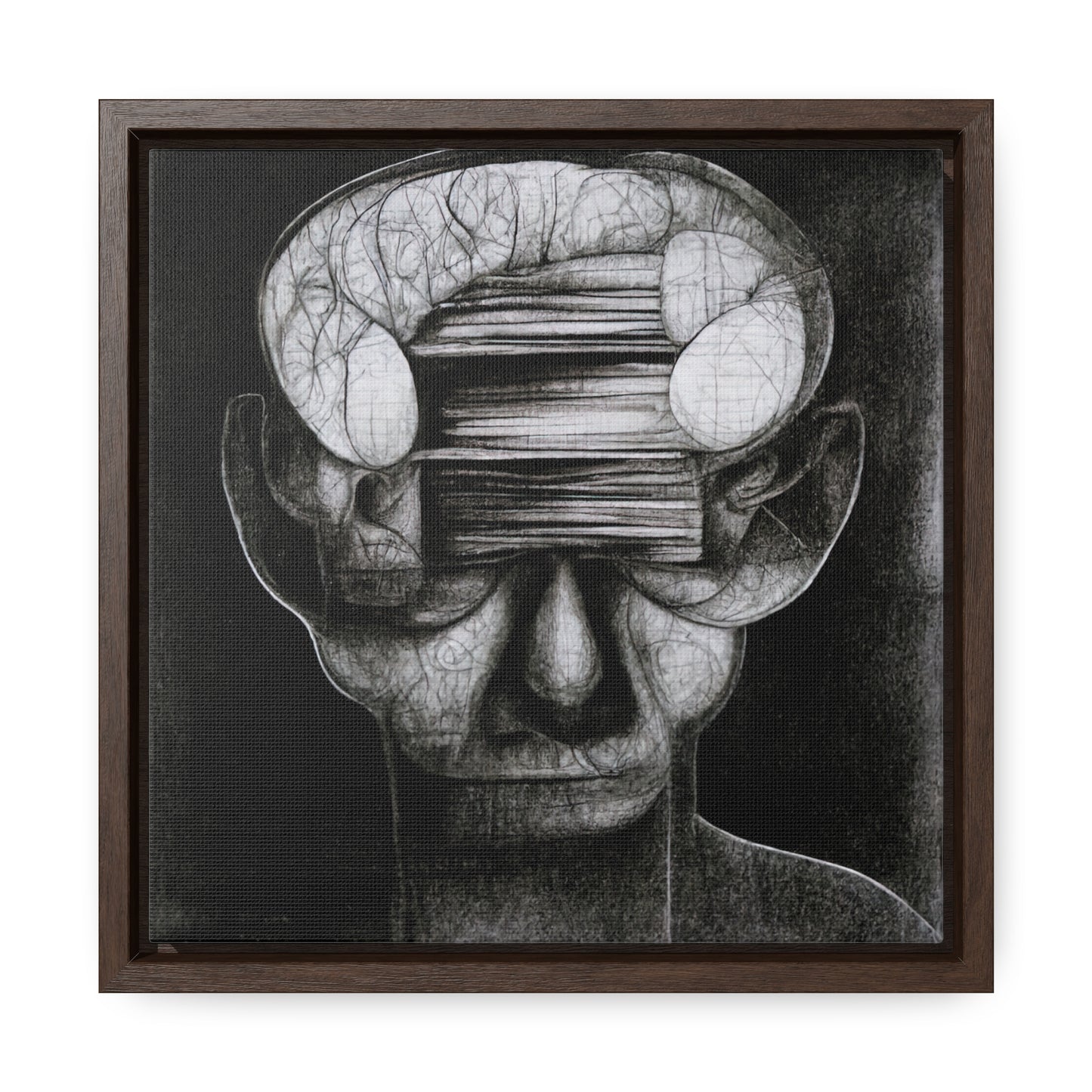 Brain 36, Valentinii, Gallery Canvas Wraps, Square Frame