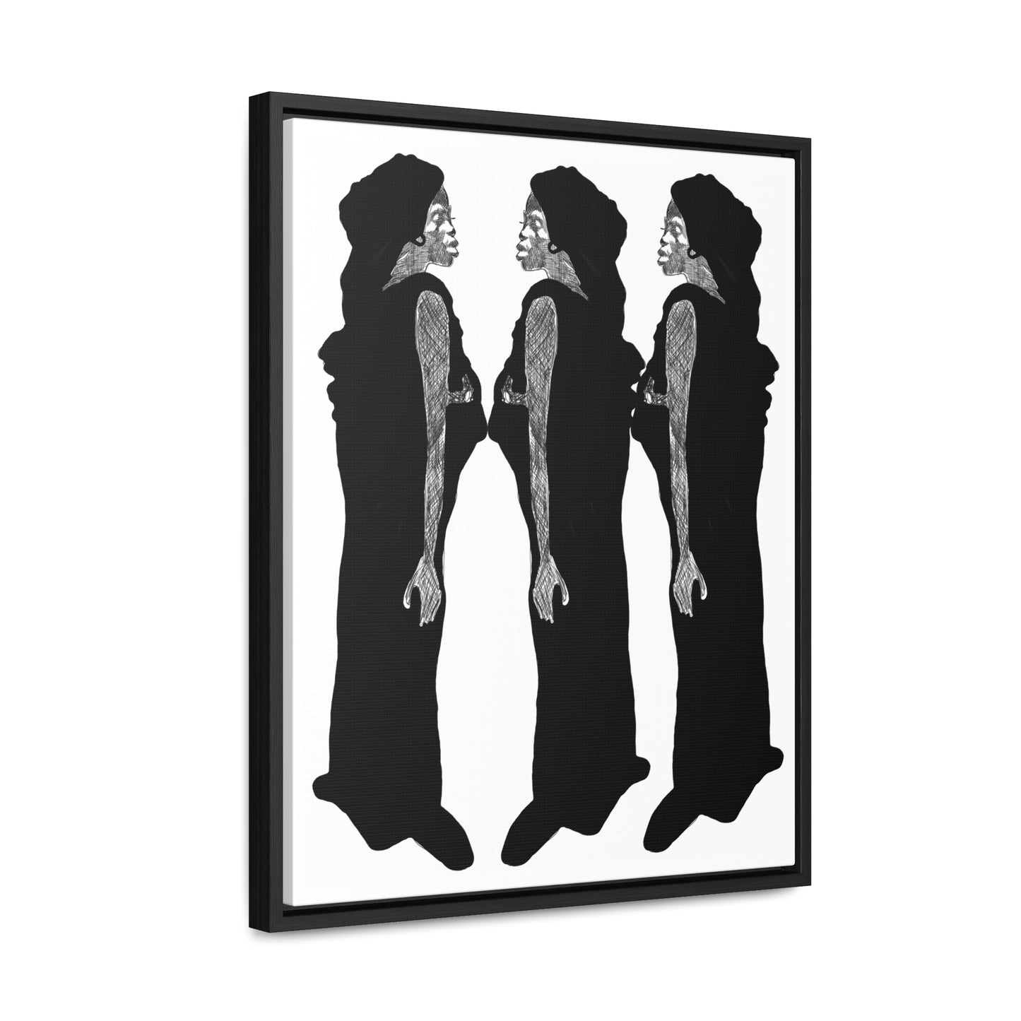 Three Women, Original Eduard Pavel, Gallery Canvas Wraps, Vertical Frame