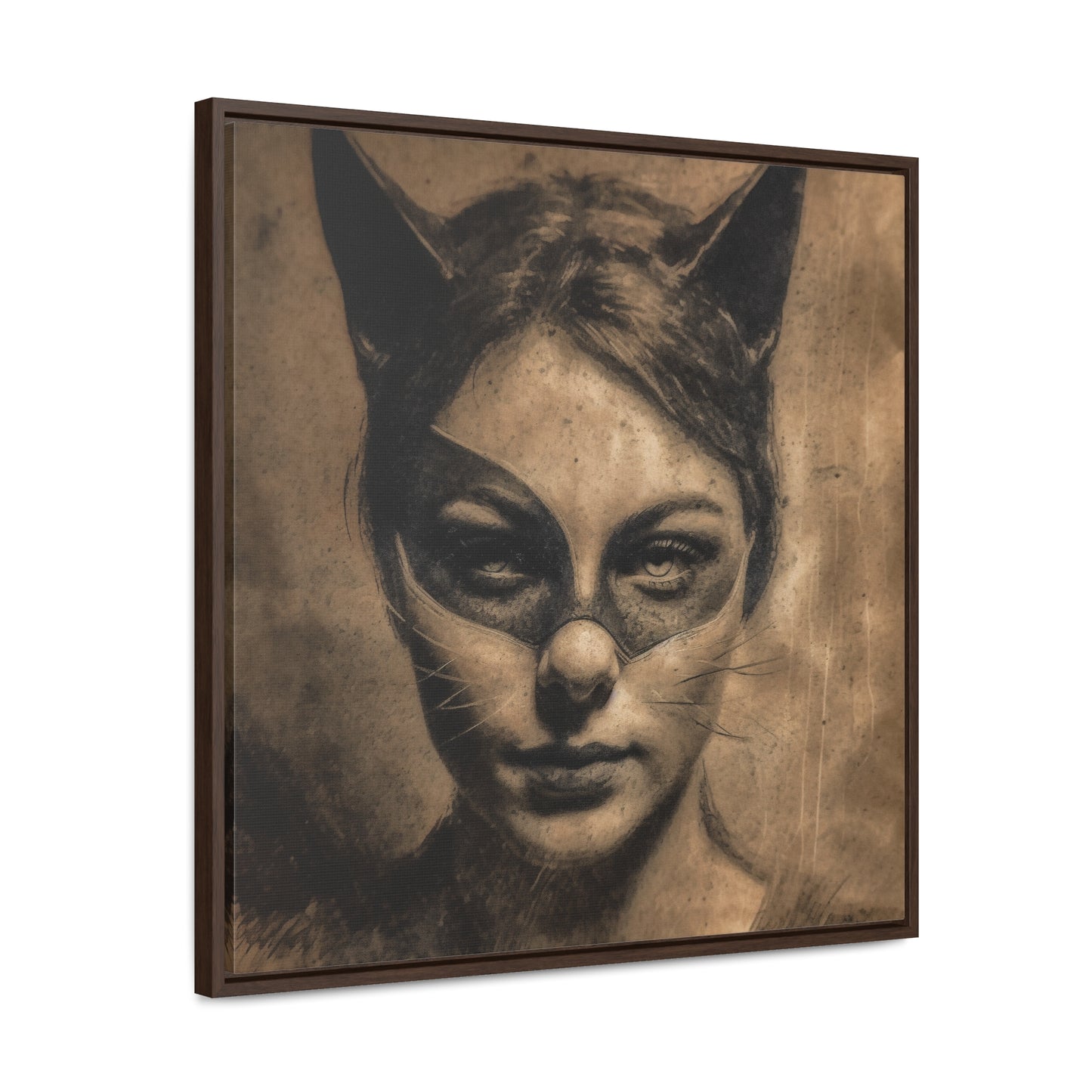 Cat Woman 12, Gallery Canvas Wraps, Square Frame