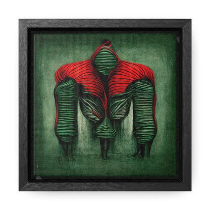 Loneliness Green Red 5, Valentinii, Gallery Canvas Wraps, Square Frame